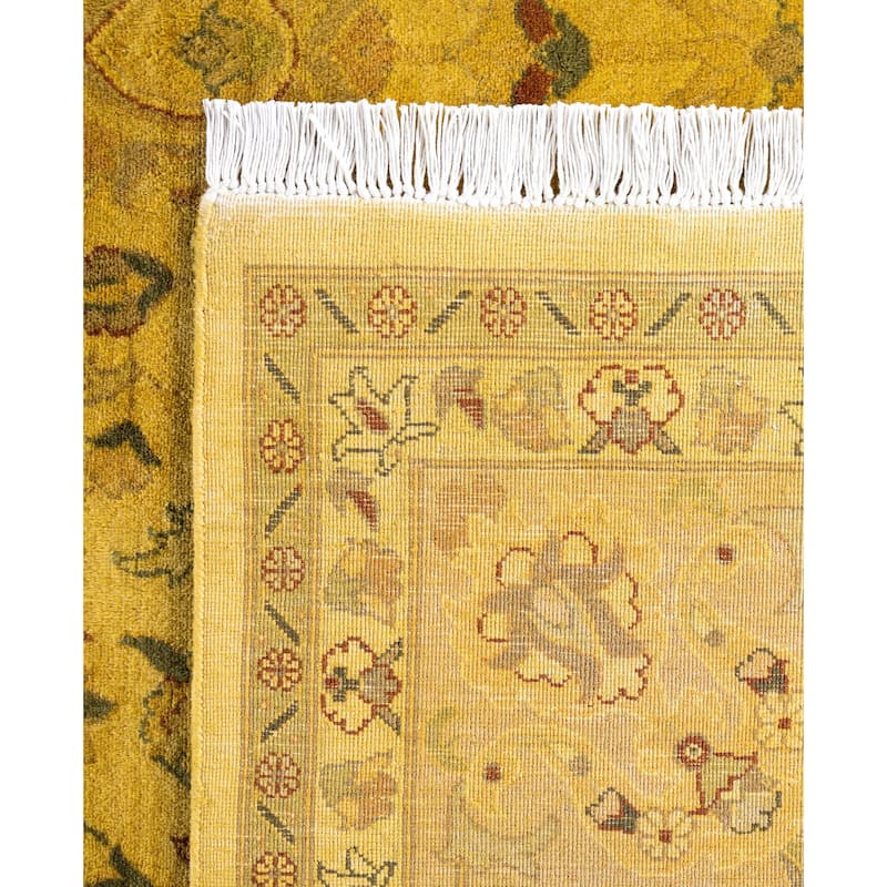 Overdyed One-of-a-Kind Hand-Knotted Area Rug - Yellow - 8' 0" x 10' 3"