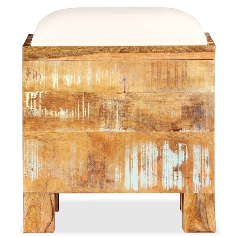 vidaXL Storage Bench Solid Reclaimed Wood 15.7"x15.7"x17.7"