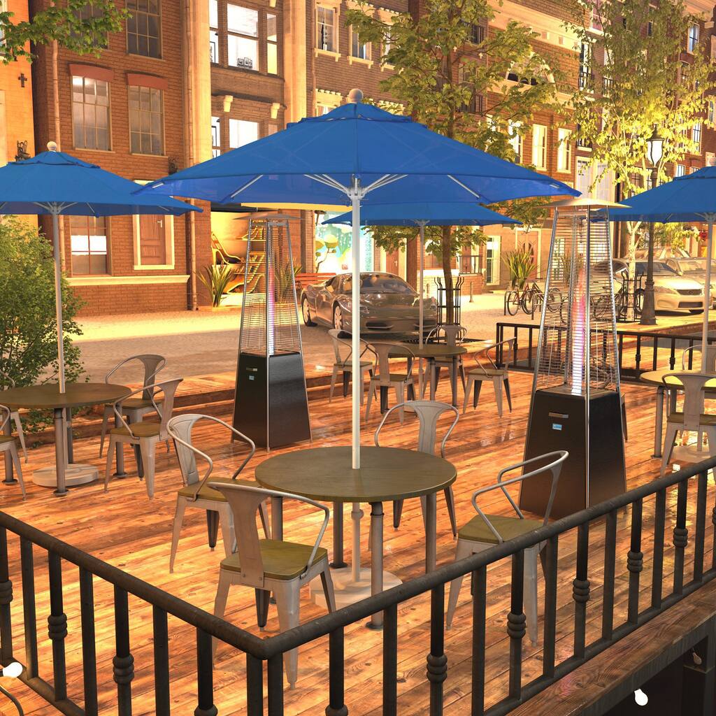 California Umbrella 75' Venture Series Patio Umbrella, White Aluminum Pole Fiberglass Ribs Push Lift Olefin