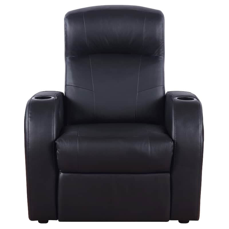 Cyrus Contemporary Upholstered Home Theater Black