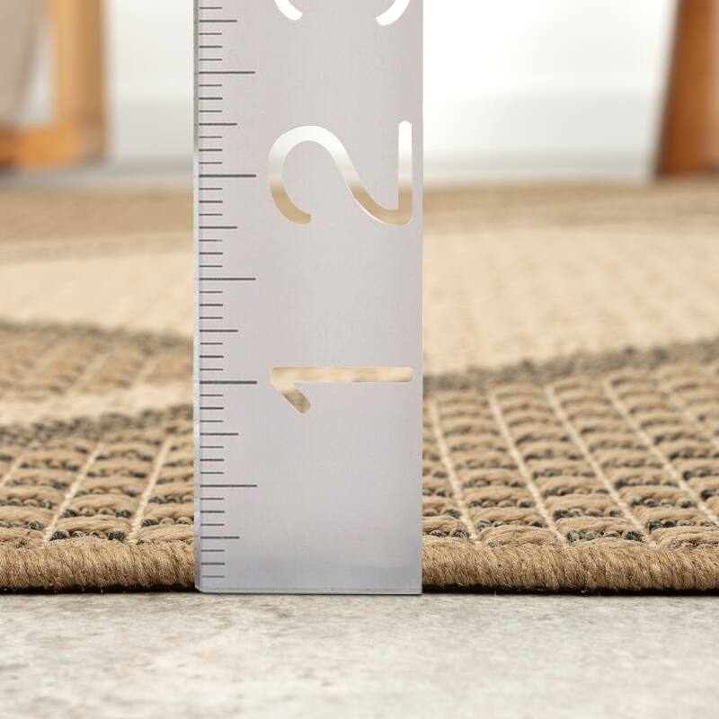 Abani Rugs Patio PAT110A Outdoor Diamond Pattern Cream Beige Area Rug