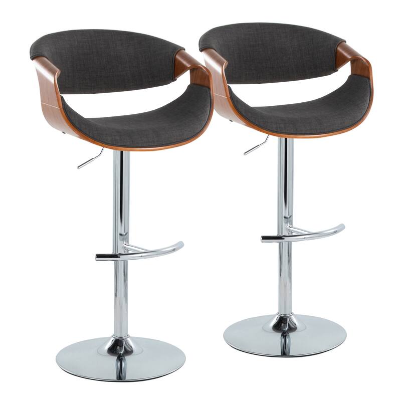 Carson Carrington Sauda Adjustable Bar Stool with Rounded T Footrest (Set of 2)