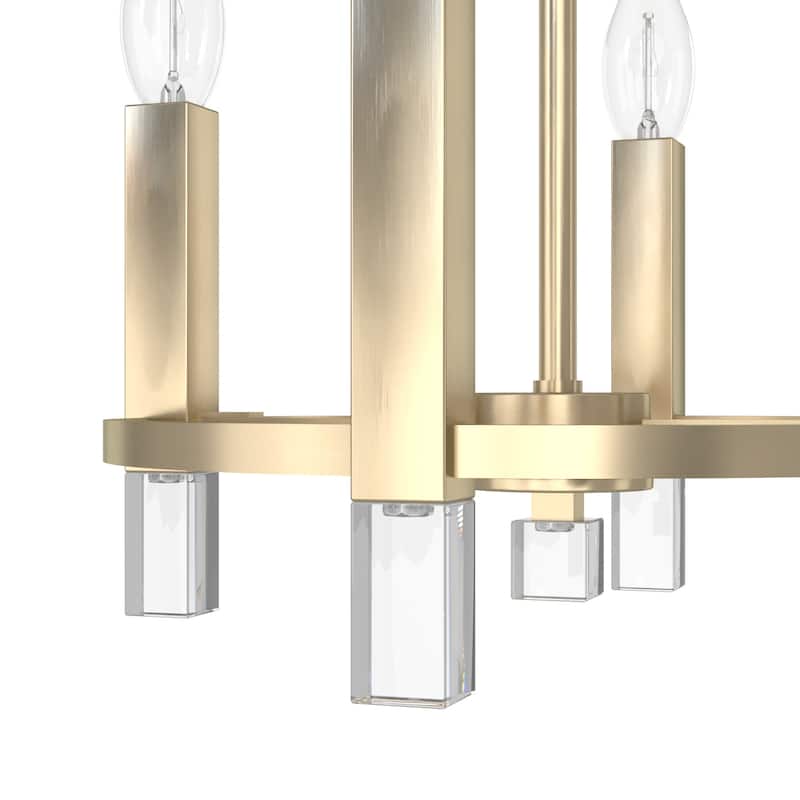 Hunter Sunjai 4-Light Semi-Flush Ceiling Light, Candle - Contemporary - Glam - Damp Rated!