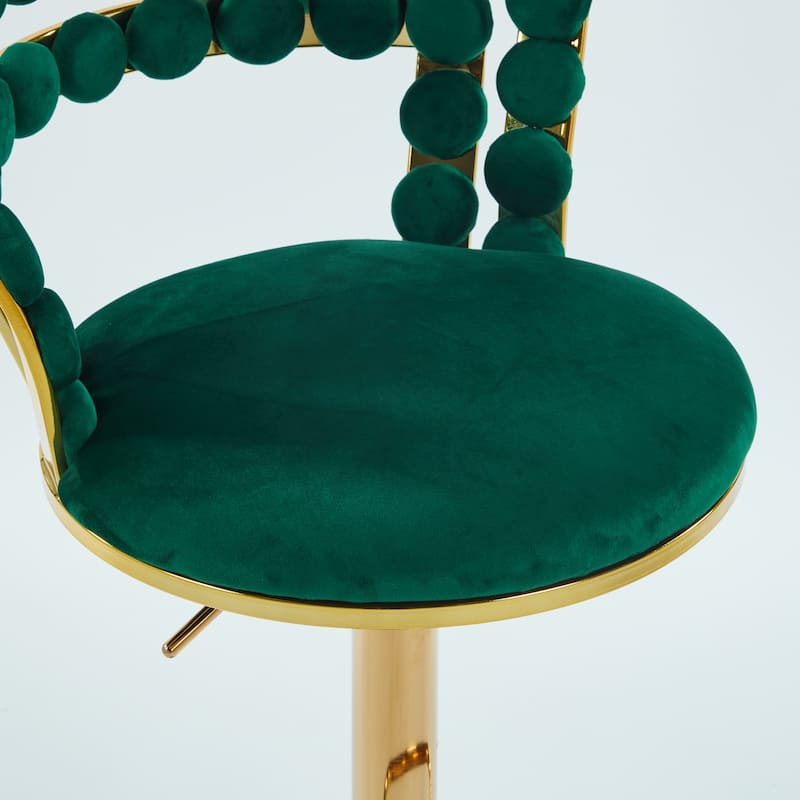 Modern Bar Chair With Golden Color Iron Tube Legs
