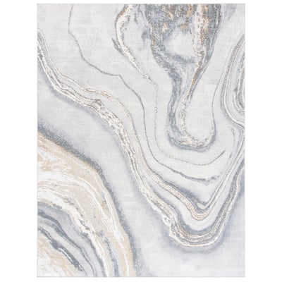 SAFAVIEH Orchard Ayala Modern Abstract Rug - Grey/Gold - 8' x 10'