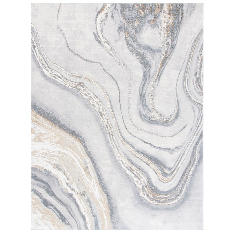 SAFAVIEH Orchard Clella Modern Abstract Rug - 4'5" x 6'5" - Grey/Gold