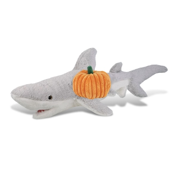 slide 2 of 6, DolliBu Super Soft Shark Stuffed Animal with Pumpkin Decor Plush - 23 inches