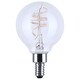 preview thumbnail 1 of 4, 4 Watt G16.5 LED Reminiscent Flex Gray Coil Filament E12 2700K 120V - Clear Clear