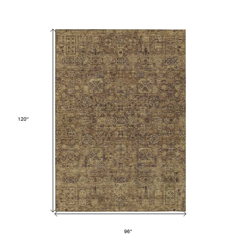 HomeRoots Floral Transitional Rectangle Outdoor Rug