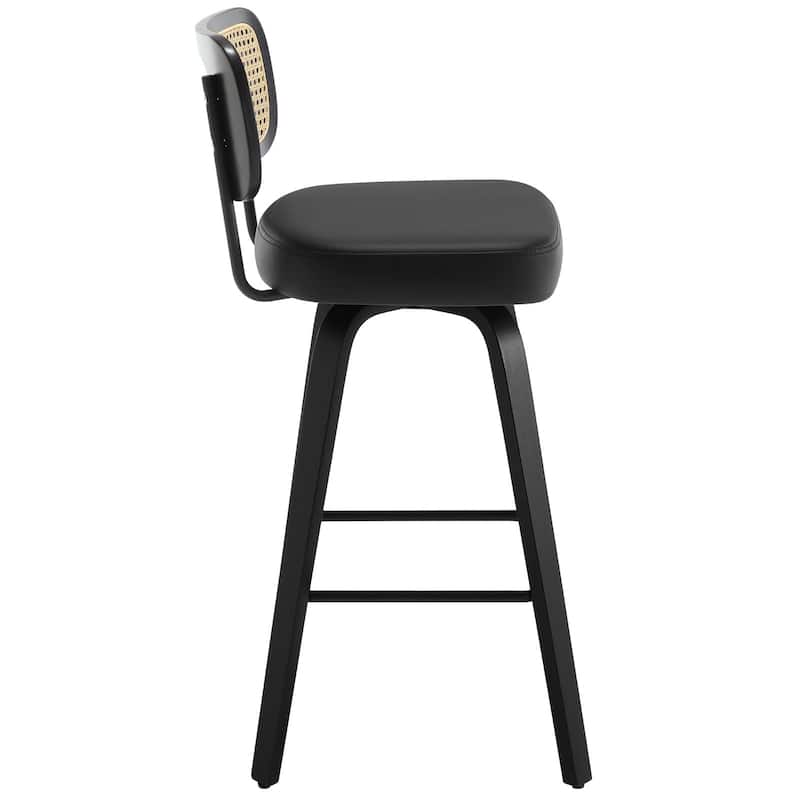 26"/29" Swivel Counter/Bar Stools with Black Bentwood Legs