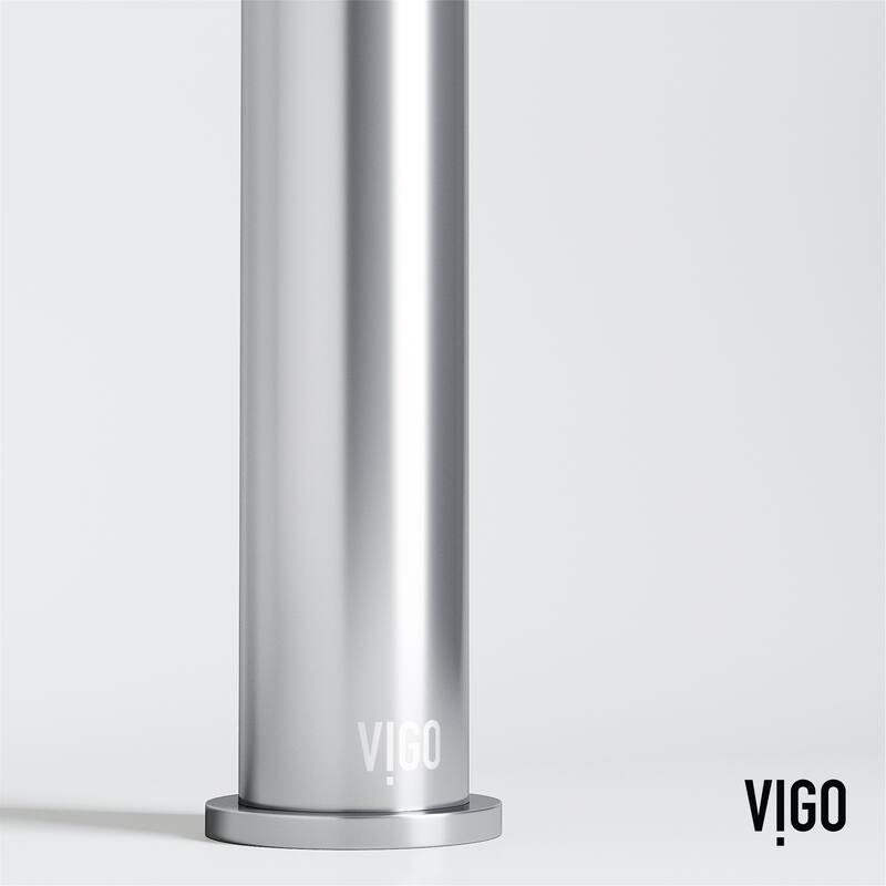 VIGO Cypress 21"L x 14"W Concrete Vessel Sink and Apollo 12"H Faucet Set