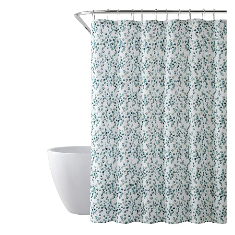 Leaf Shower Curtain With Eucalyptus Design