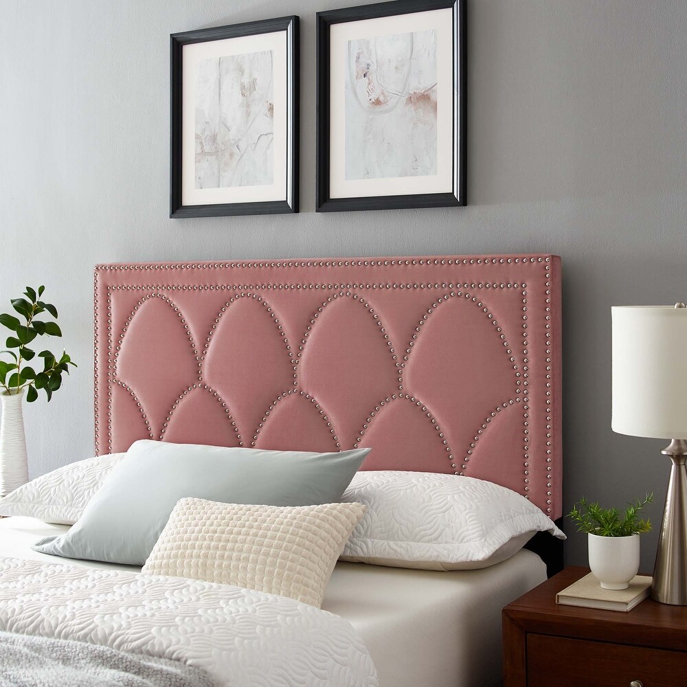 Red velvet shop headboard