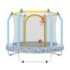 preview thumbnail 11 of 28, 55'' Kids Trampoline with Basketball Hoop and Safety Enclosure