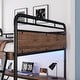preview thumbnail 11 of 13, Full Size Metal Loft Bed with Desk, LED Light, and Charge Station