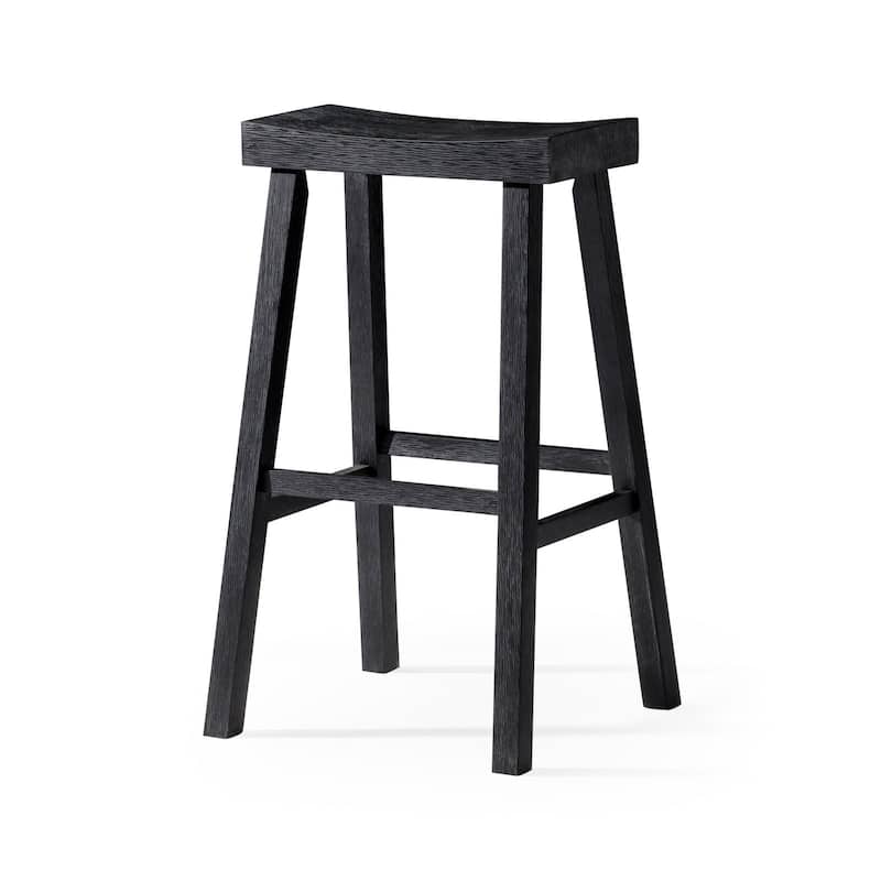 Maven Lane 31" Vincent Bar Height Kitchen Stool - Antiqued Black - Single