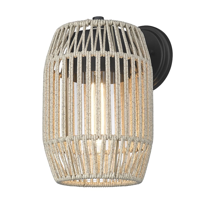 Seabrooke Large Wall Sconce - Outdoor - Natural Black