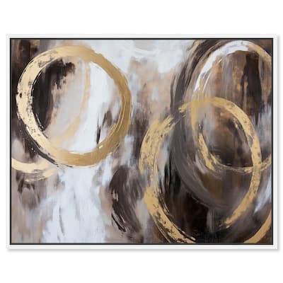 Swirling Forms with Gold Canvas by Art Remedy