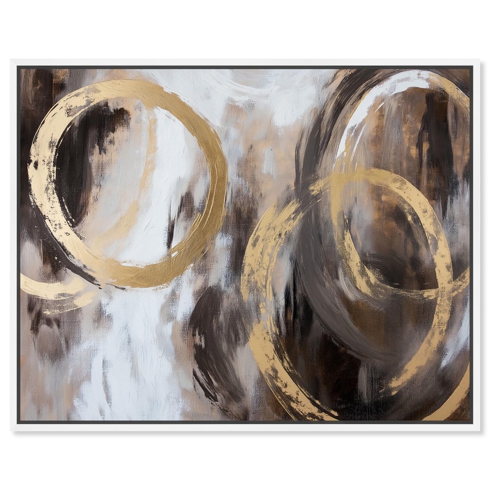 Swirling Forms with Gold Canvas by Art Remedy