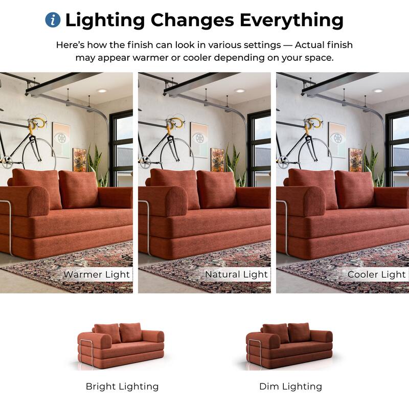 247 Shop At Home Sorai Modern Chenille Foam Modular Sofa with Pillows