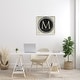 preview thumbnail 19 of 27, Stupell Letter M Initial Vintage Shape Typewriter Key Framed Wall Art - Beige