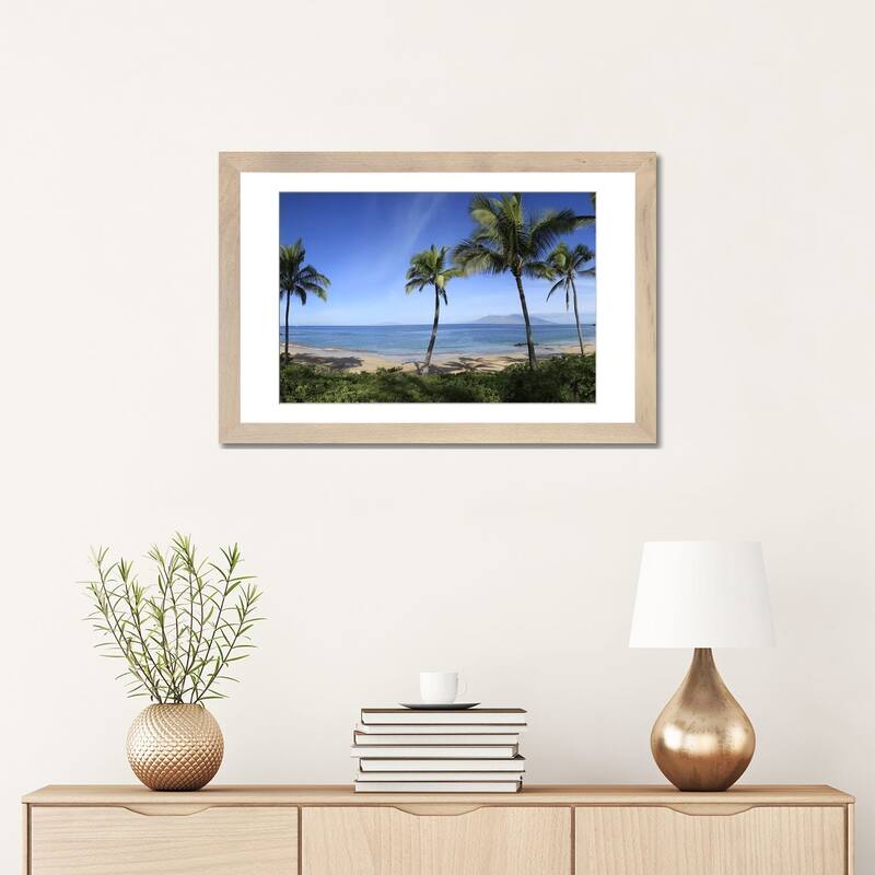 iCanvas "Palm Tree Lined Beach, Maui, Hawaii, USA" by Panoramic Images