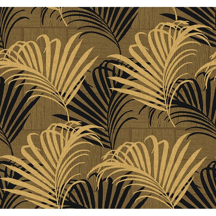 Seabrook Designs Hollywood Palm Unpasted Wallpaper - 27 in. W x 27 ft. L - Dark Gold