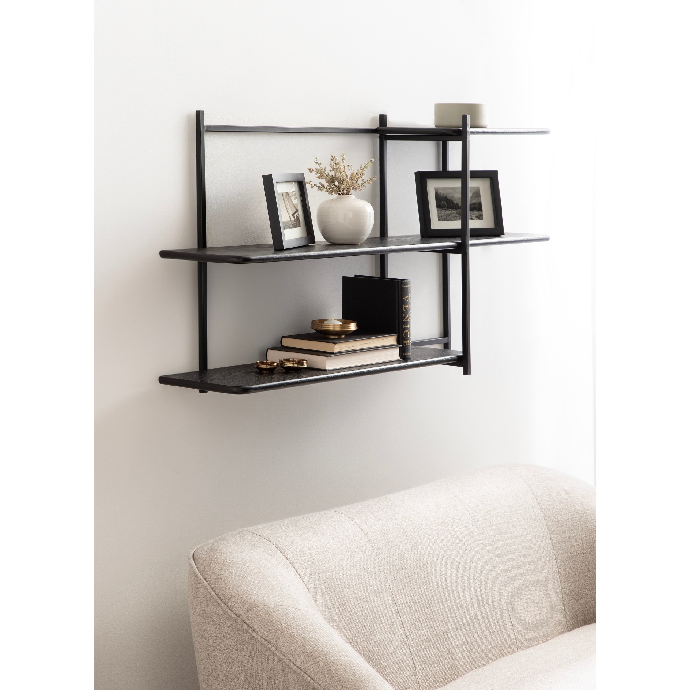 Kate and Laurel Ramone Tiered Wall Shelf - 42x9x23