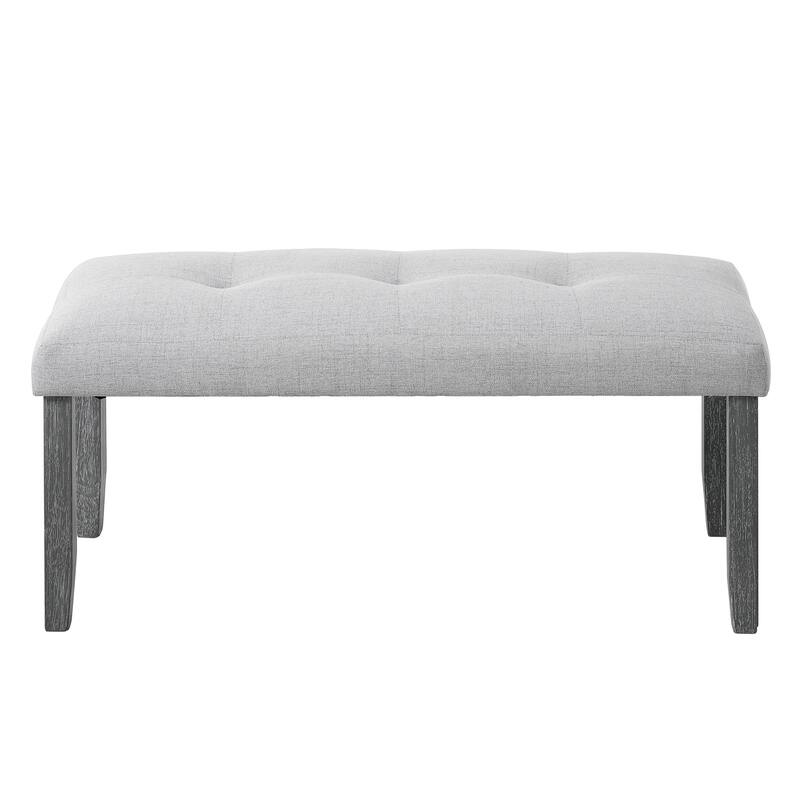 Upholstered Tufted Bench, Modern Bedroom Benches Upholstered Dining Benches, Fabric End of Bed Bench