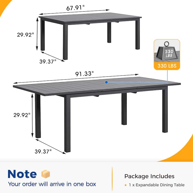 Royalcraft Extendable Aluminum Outdoor Dining Table