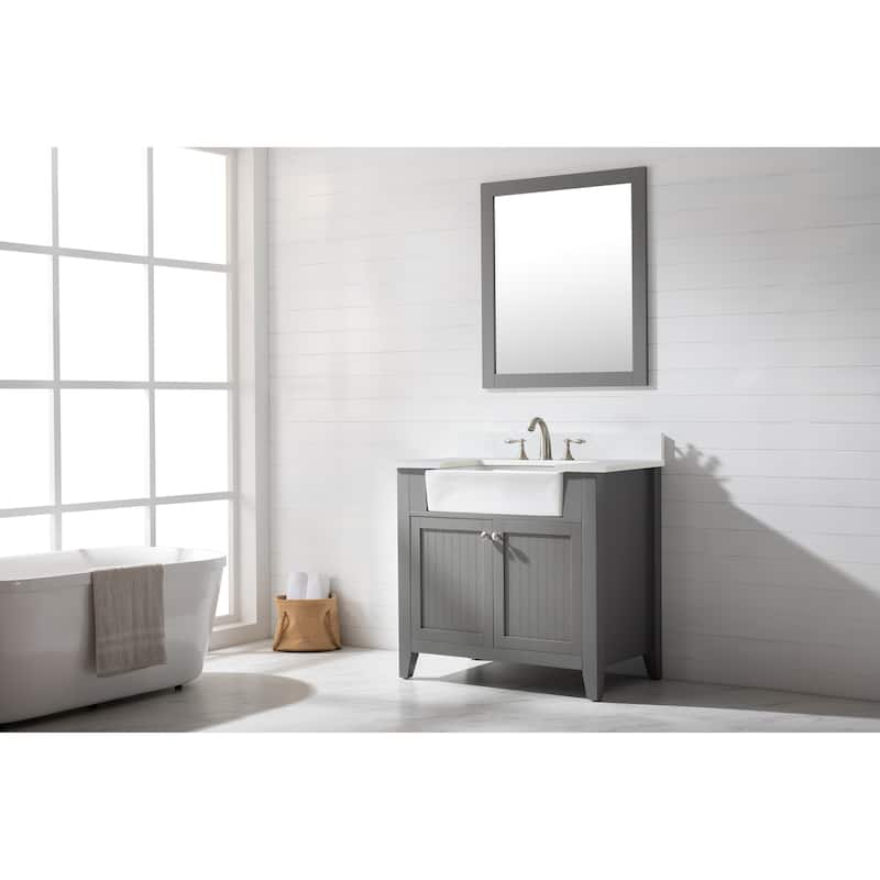 Burbank 36" Single Vanity in Grey