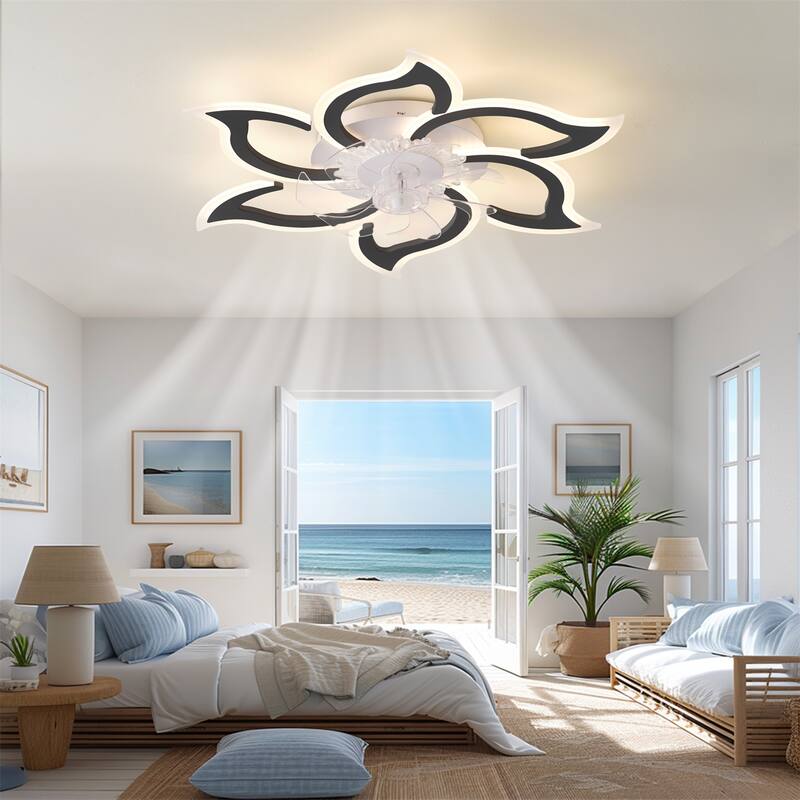 32.6" Ceiling Fan with Lights, Remote Control 3 Color Temperatures