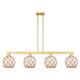 Option White Glass with Brown Rope / Satin Gold