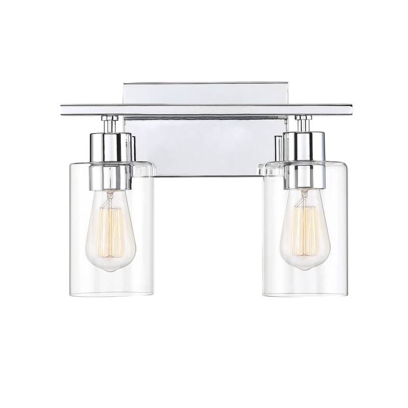 Savoy House Lambert 2 Light 13" Wide Bathroom Vanity Light with Glass - Polished Chrome