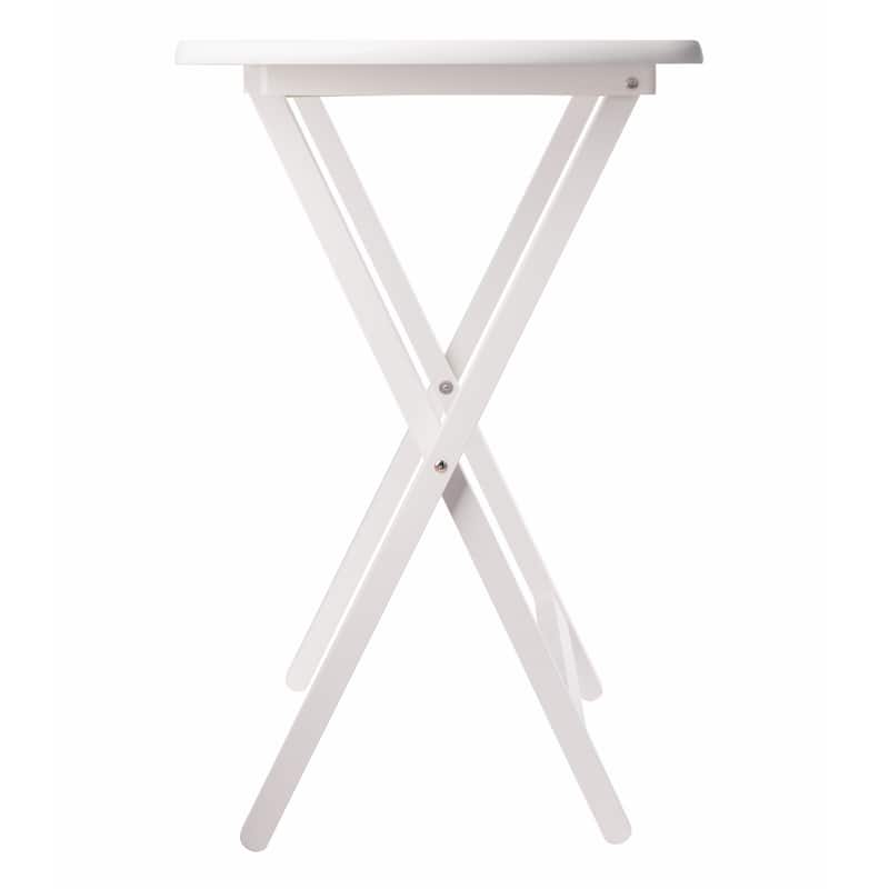 2pc Oversized Rectangular Snack Tables - 25.5" - White