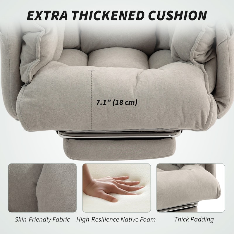 HOMCOM Executive Office Chair with Footrest, Reclining Swivel Computer Chair with High Back, Thick Cushion,Adjustable Height