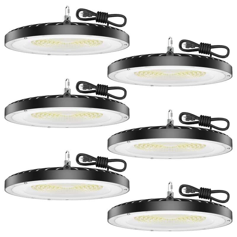 UFO LED High Bay Light 6 Pack for Warehouse and Garage