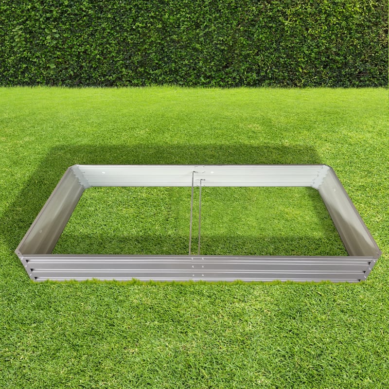 2 Pack Outdoor Planter Box Rust-Proof Garden Beds Garden Planting Beds Thickened Metal Garden Beds for Vegetables Flowers Herb