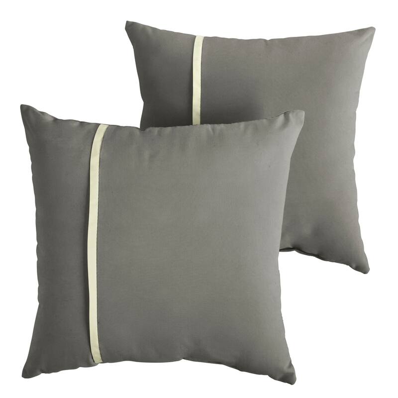 Sorra Home Sunbrella Outdoor Single Petite Flange Pillow Set of 2