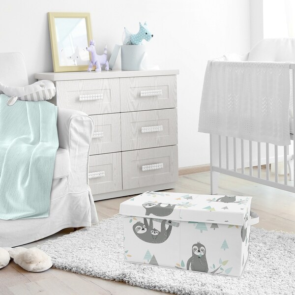 Grey Wooden Kids Toy Box Storage Unit Chest Ottoman Trunk Nursery Bedroom Home 