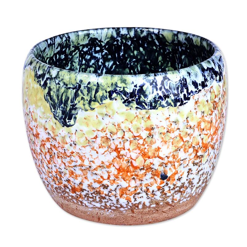 Novica Handmade Intense Action Ceramic Vase