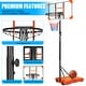 preview thumbnail 11 of 22, Roomfitters Portable Basketball Goal System with Stable Base and Wheels, Adjustable Height 5.6-7ft for Indoor Outdoor
