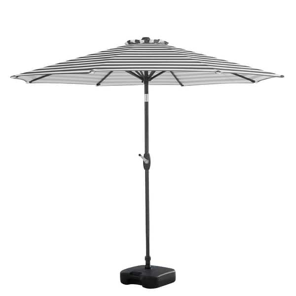 amada 9 ft aluminum patio umbrella with tilt & crank Amada 9 ft. Patio Umbrella with Fillable Base - On Sale - Bed Bath & Beyond