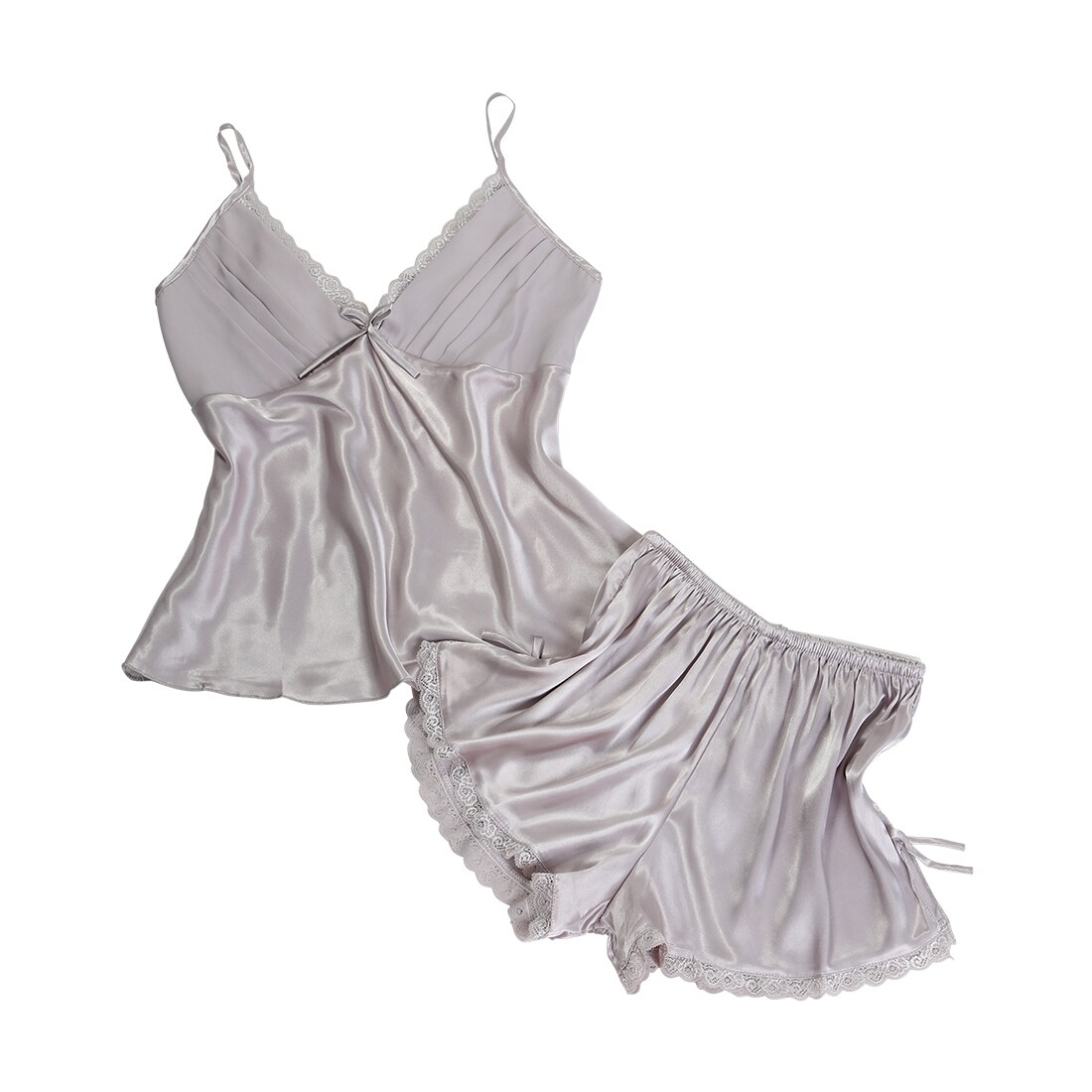 Shop Women Sexy Lace Silk Satin Camisole Shorts Pajama Sleepwear Sets On Sale Overstock 23162382