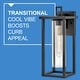 preview thumbnail 5 of 7, Lark 81424 Mateo 17" Tall Outdoor Wall Sconce with Clear Glass Shade