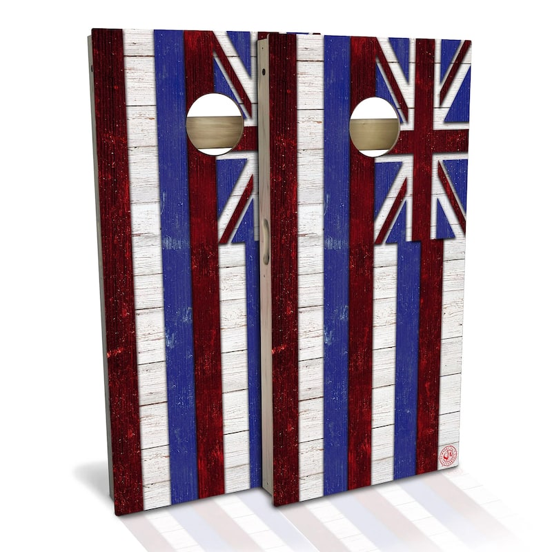 Hawaii Flag Outdoor Cornhole Board Set - Premium 2x4 - Include Case + Hole Lights