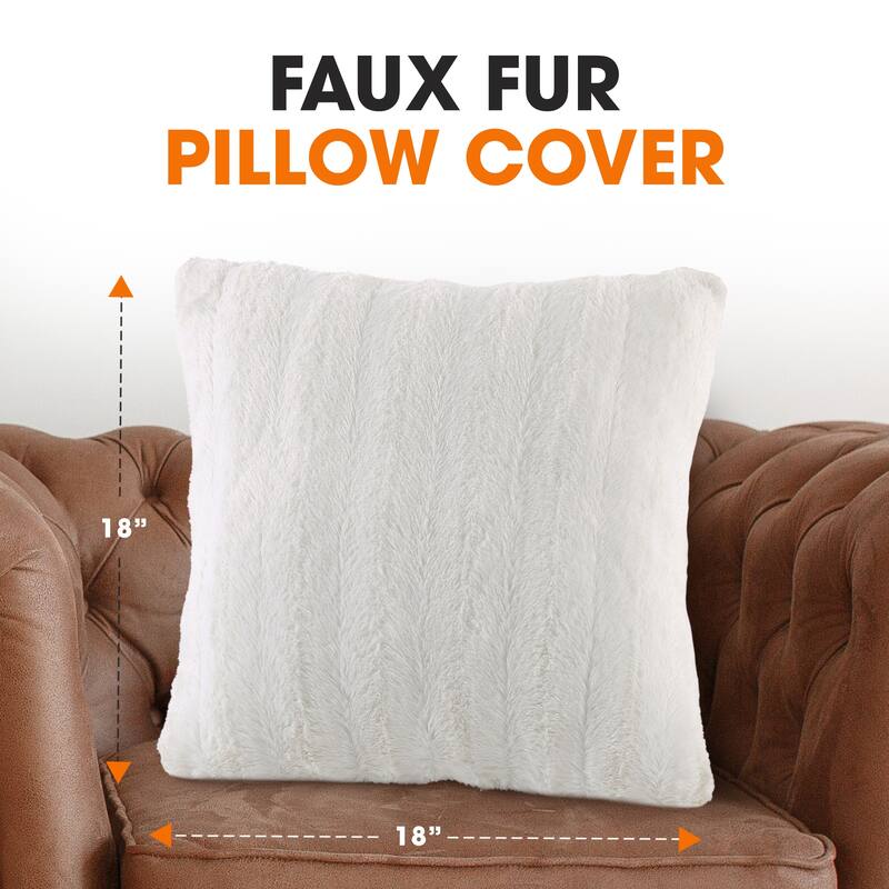 Cheer Collection FauxFur Throw Pillow Cover