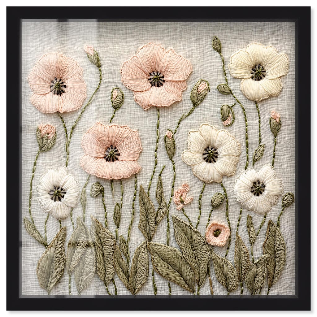 Stitched Serenity I Shadowbox by Art Remedy