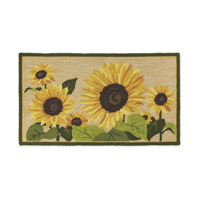 Hooked Rug Sunflower Garden 24"x42" - 5.50''W x 4.50''H x 24.00