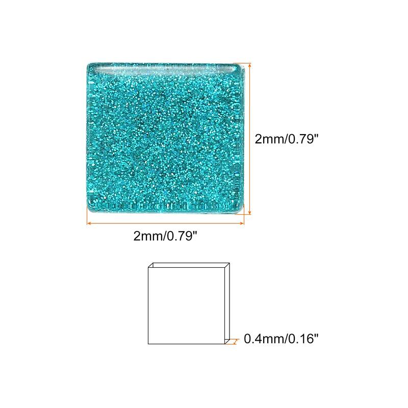Mosaic Tiles, Glass Tiles 2 x 2cm for DIY Crafts, 50pcs 200g